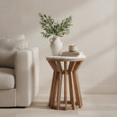 Sarawak bijzettafel marmer wit