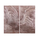 PTMD Erike Bronze Casted Alu Wall Panel Wave In 2 Parts