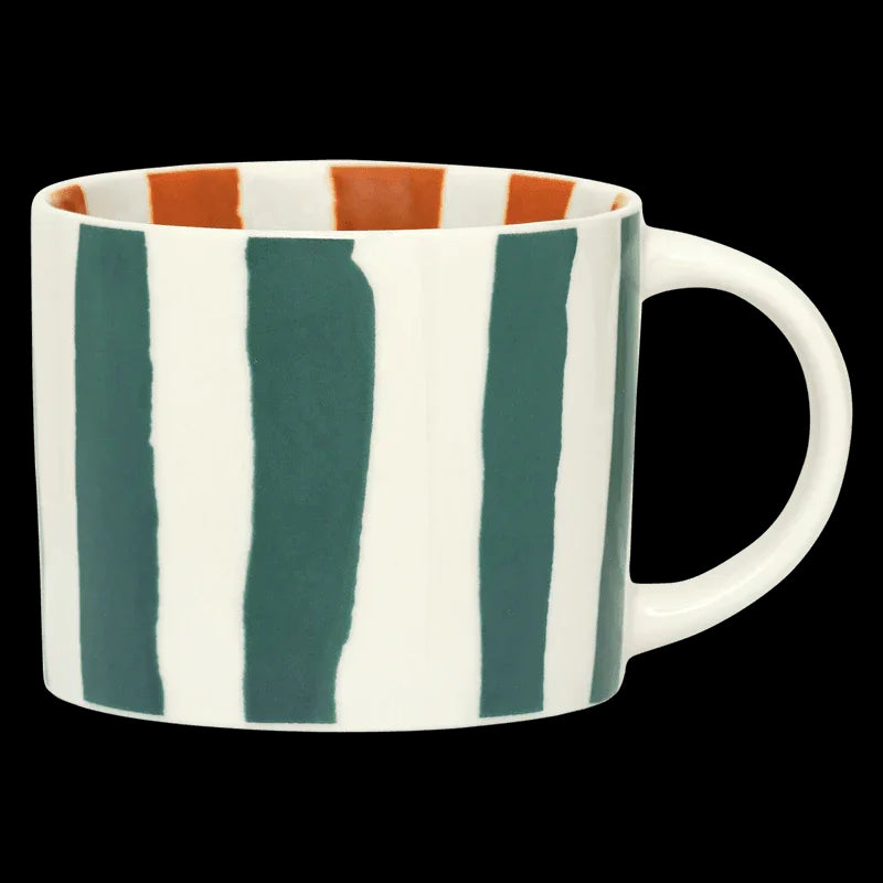 LINDA. x UNC mug Tazza with printed stripes inside & outside C