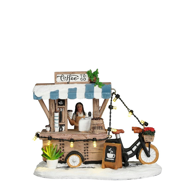 LuVille Kerstdorp Miniatuur Coffee to go