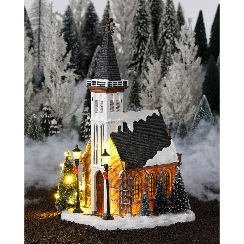 LuVille Kerstdorp Miniatuur Kerk