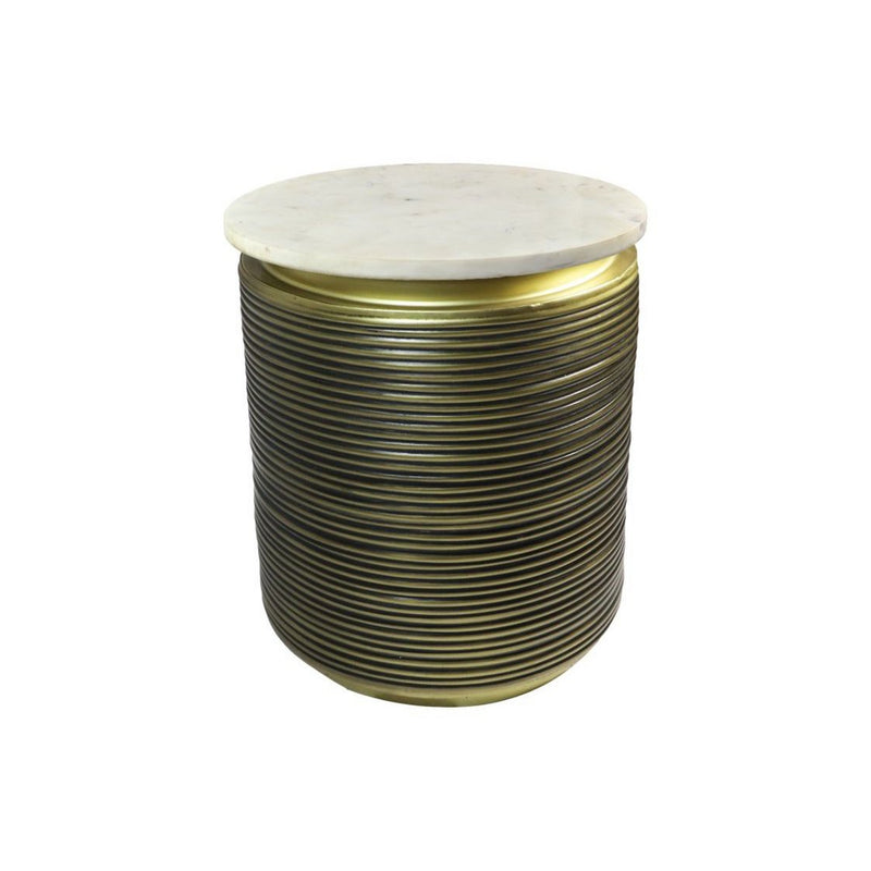Ronde bijzettafel wit marmer
