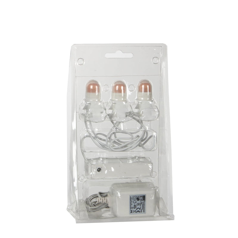 LuVille Kerstdorp Miniatuur Gloeilampenketting - 3 lampjes - L15 cm