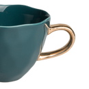 Good Morning cup Cappuccino / Tea Blue Green (set 4)