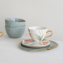 Good Morning breakfast plate Slate (set 4)