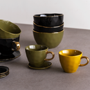 Good Morning cup Coffee Fir Green (set 4)