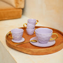 Good Morning cup Cappuccino / Tea Lila (set 4)