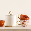 Good Morning cup Cappuccino / Tea Burnt Orange (set 4)