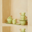 Good Morning cup Cappuccino / Tea Pale Green (set 4)