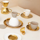 Good Morning saucer Gold (set 4)