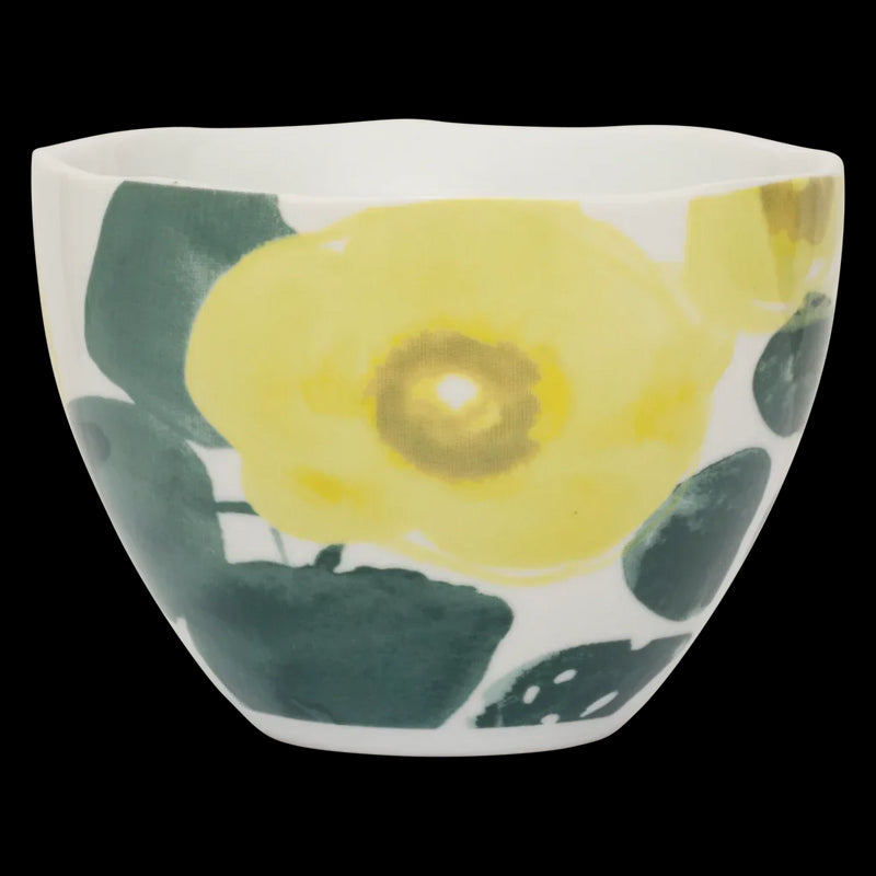 Good Morning cup Cappuccino/Tea Floral Art, Limelight