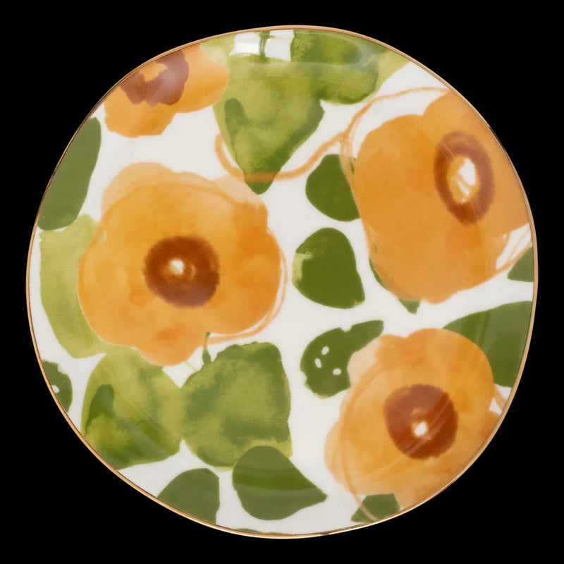 Urban Nature Culture Good Morning plate Floral Art Caramel