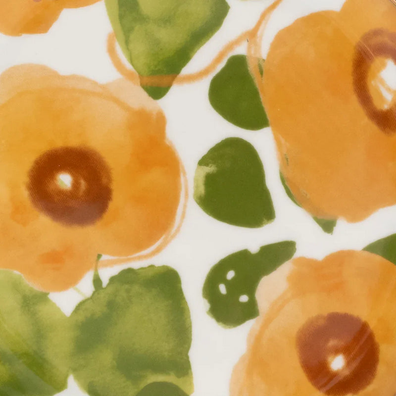 Good Morning plate Floral Art Caramel