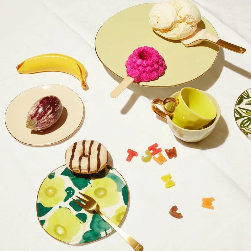 Good Morning plate Floral Art Limelight