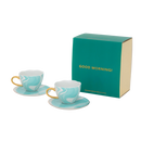 Good Morning Cup Cappuccino/Tea and Plate Valuri Emerald Green in gift pack