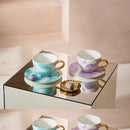 Good Morning Cup Cappuccino/Tea and Plate Valuri Emerald Green in gift pack