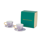 Good Morning Cup Cappuccino/Tea and Plate Valuri Violet in gift pack