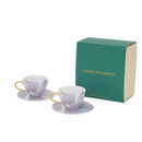 Good Morning Cup Cappuccino/Tea and Plate Valuri Violet in gift pack