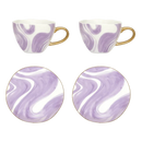 Good Morning Cup Cappuccino/Tea and Plate Valuri Violet in gift pack