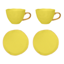 Good Morning cup Cappuccino/Tea and Plate Lime light in gift pack