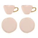 Good Morning Cup Cappuccino/Tea and Plate Papaya/Old Pink in gift pack