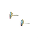 Classic Triple Leaf Earpins Rosewater Opal
