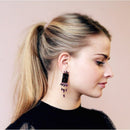 Amethyst Swan Earrings