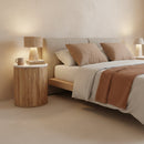 Malakka bijzettafel marmer wit