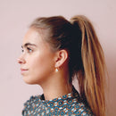 Small Lacrima Crystal Earhangers - Gold