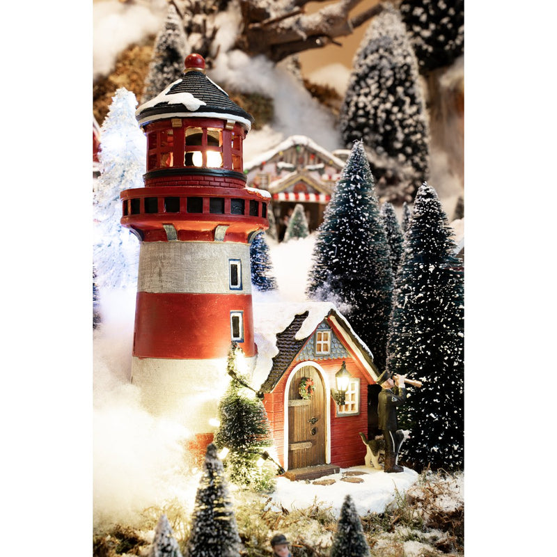 LuVille Kerstdorp Miniatuur Bristle Bomen - 21 Stuks