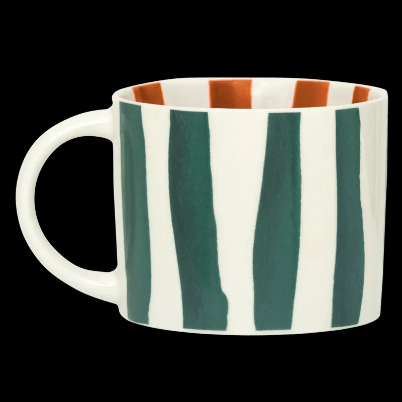 LINDA. x UNC mug Tazza with printed stripes inside & outside C
