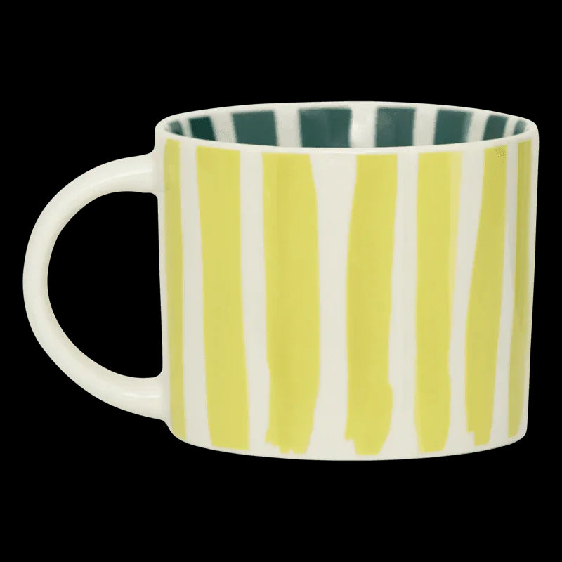 LINDA. x UNC mug Tazza with printed stripes inside & outside A