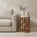 Atjeh bijzettafel marmer wit