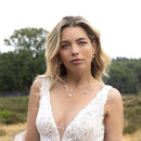 Forever Floating Crystals Necklace - Crystal Gold