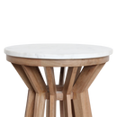 Sarawak bijzettafel marmer wit