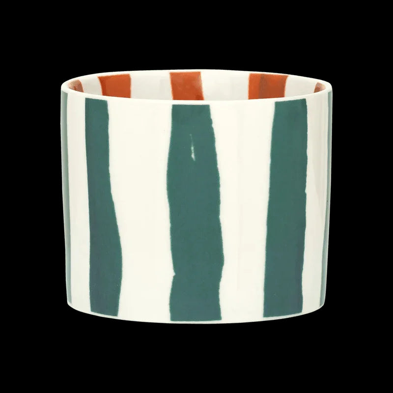 LINDA. x UNC mug Tazza with printed stripes inside & outside C