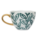 Good Morning cup Leaves Aqua