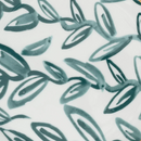 Good Morning plate Leaves Aqua