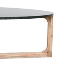 Ovale marmeren salontafel - Groen