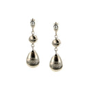 Silver Beetle Drop Earrings