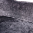 Fallon Velvet Anthracite Bar Stool Black Metal Leg