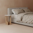 Kuching bijzettafel marmer wit