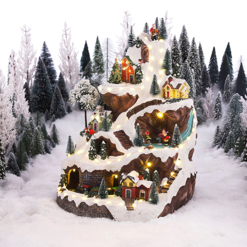 LuVille Kerstdorp Miniatuur Skipiste