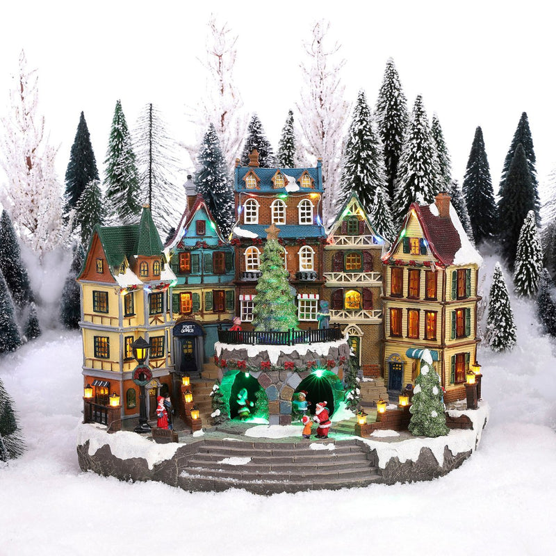 LuVille Kerstdorp Miniatuur Dorpsplein