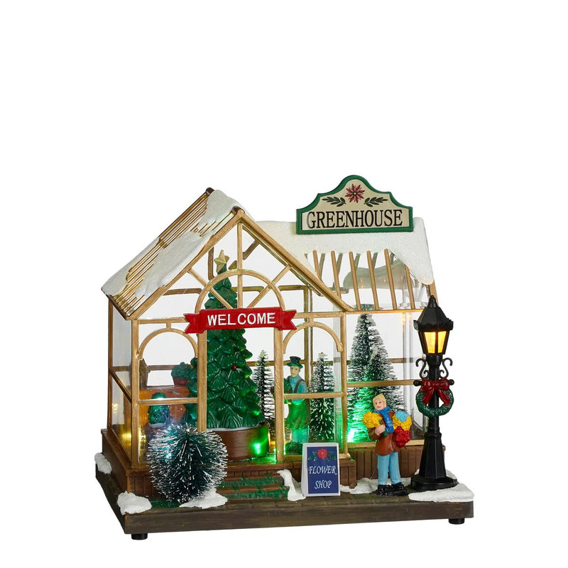 LuVille Kerstdorp Miniatuur Winter Kweekkas
