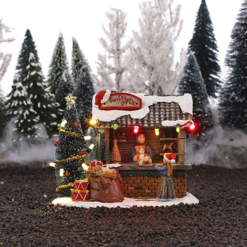 LuVille Kerstdorp Miniatuur Santa's Gifts Cadeaukraam