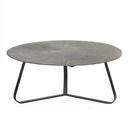 Kae Gold Alu Black Iron Round Coffee Table L