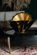 Mirror Alu Oxidised Black Coffee Table Round