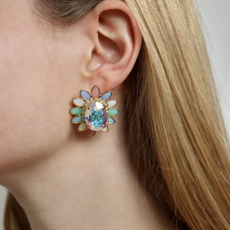 Delicate Pink Flower Earrings