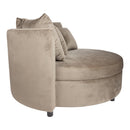 Fayen Velvet Sand Fauteuil Half Round KD